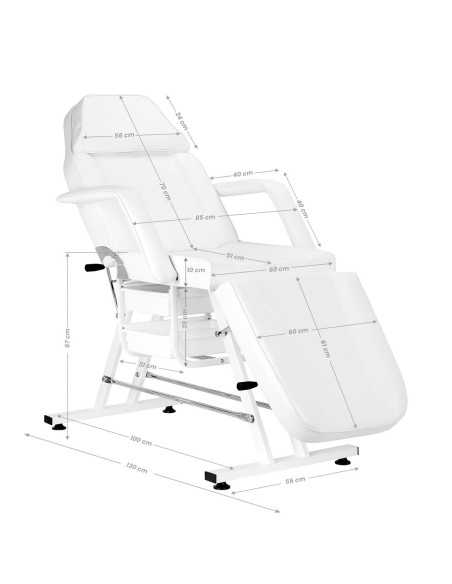 Sillón cosmético Sillon con cubetas blanco