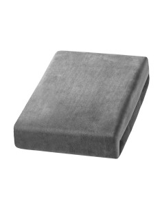 Drap housse velours gris 