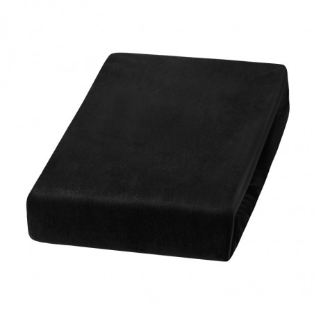Black velor bed sheet
