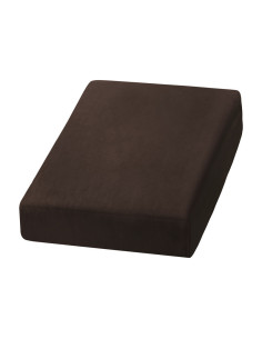 Drap de lit en velours marron 