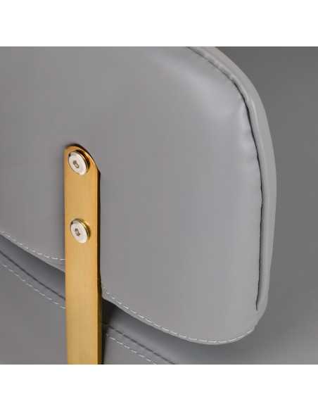 Sillón de peluquería Gabbiano Linz oro gris 