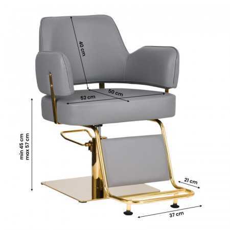 Chaise de coiffure Gabbiano Linz gris or 