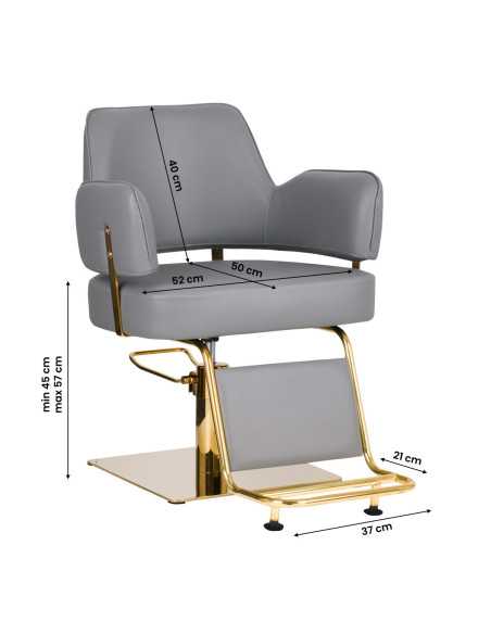Sillón de peluquería Gabbiano Linz oro gris 