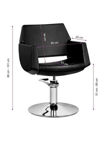 Gabbiano Santiago black hairdressing chair {attributes}