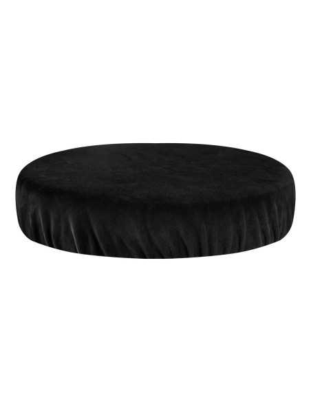 Housse de tabouret en velours noir 