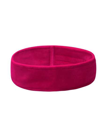 Bandeau cosmétique velours fuchsia 
