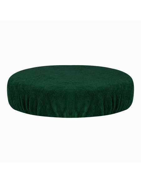Housse éponge pour tabouret vert bouteille 