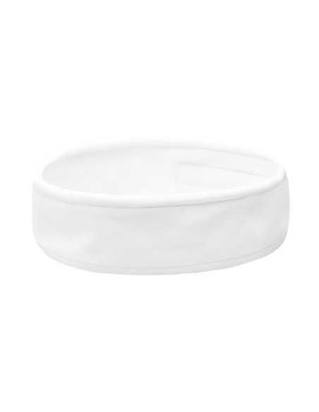 Bandeau cosmétique en velours blanc 