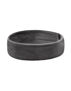 Kosmetik-Stirnband aus grauem Velours 