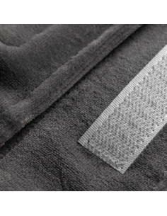 Bandeau cosmétique velours gris  2