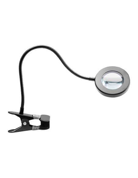 Lampe loupe LED anneau serpent pour le bureau noir 