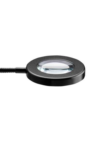 Lampe loupe LED anneau serpent pour le bureau noir 