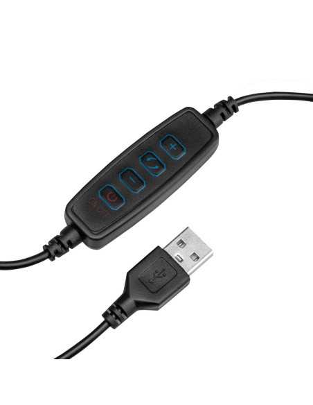 Lámpara de lupa LED con anillo de serpiente para el escritorio negro 