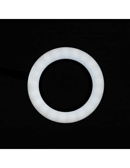Lampe loupe LED anneau serpent pour le bureau noir 