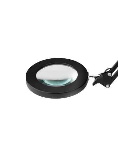 Glow 308 LED-Lupenleuchte für Tischplatte, schwarz, USB