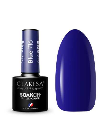 CLARESA Lakier hybrydowy BLUE 716 -5g 