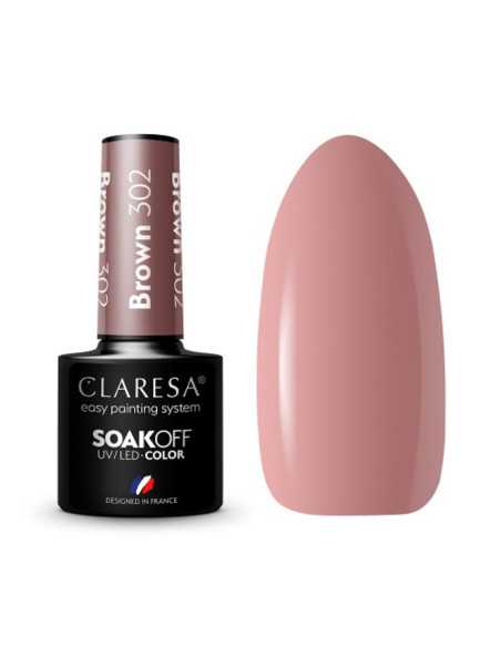 CLARESA BROWN 304 vernis hybride -5g 