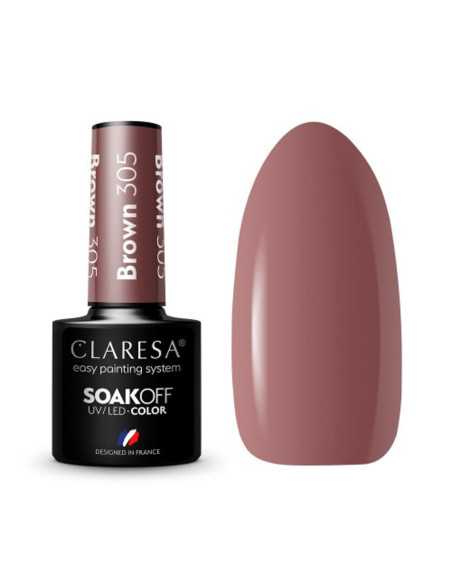 CLARESA Vernis hybride MARRON 305 -5g 