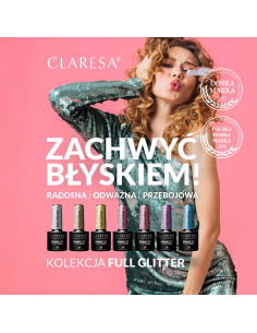 CLARESA Lakier hybrydowy FULL GLITTER 3 -5g 2