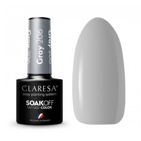 CLARESA Vernis Hybride GRIS 206 -5g