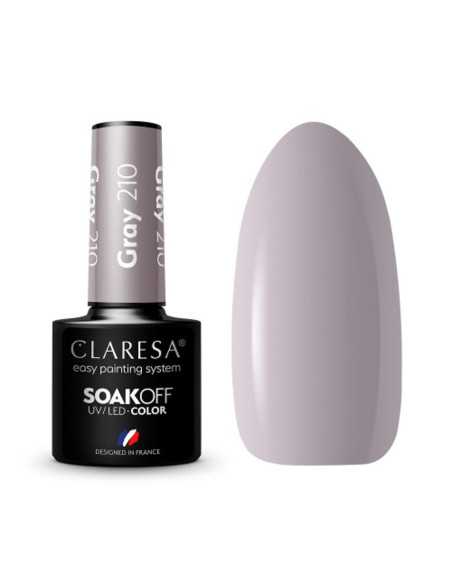CLARESA Lakier hybrydowy GRAY 210 -5g 