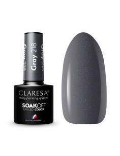 CLARESA Lakier hybrydowy GRAY 218 -5g 