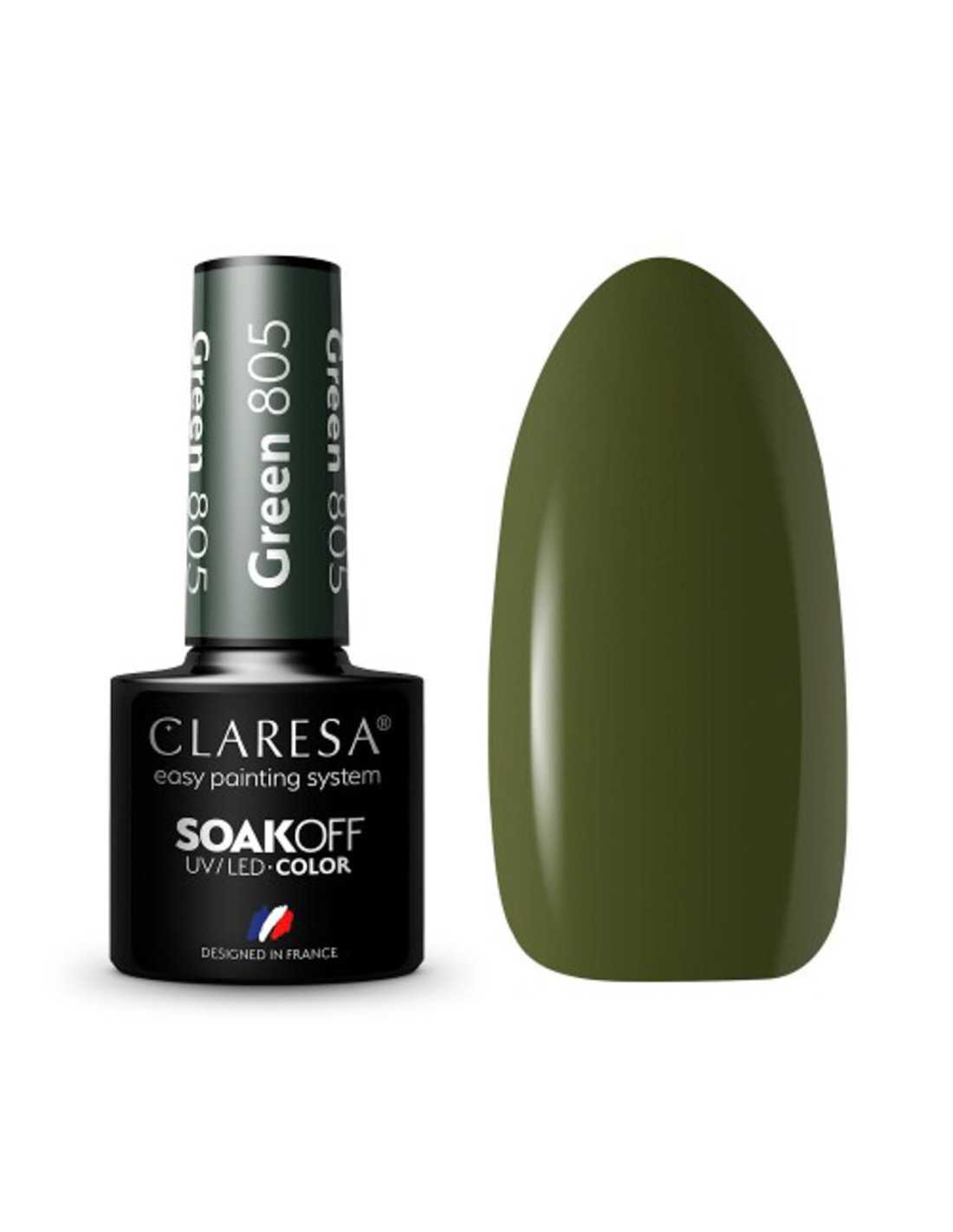 CLARESA Hybrid Varnish GREEN 805 -5g 