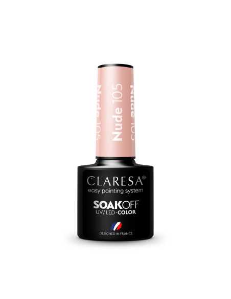 CLARESA Lakier hybrydowy NUDE 105 -5g 