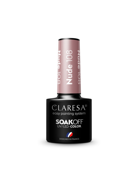 CLARESA Vernis à ongles hybride NUDE 108 -5g 