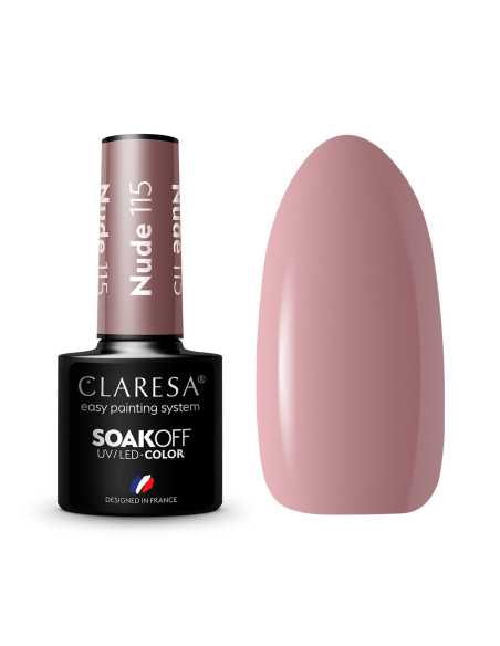 CLARESA Lakier hybrydowy NUDE 115 -5g 