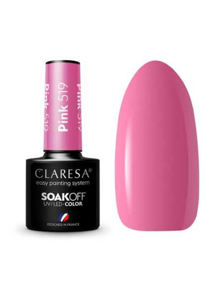 CLARESA Lakier hybrydowy PINK 519 -5g 