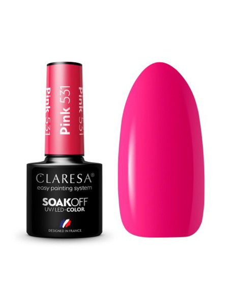 CLARESA Barniz Híbrido ROSA 531 -5g