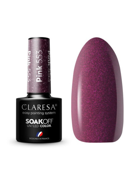 CLARESA Barniz Híbrido ROSA 553 -5g