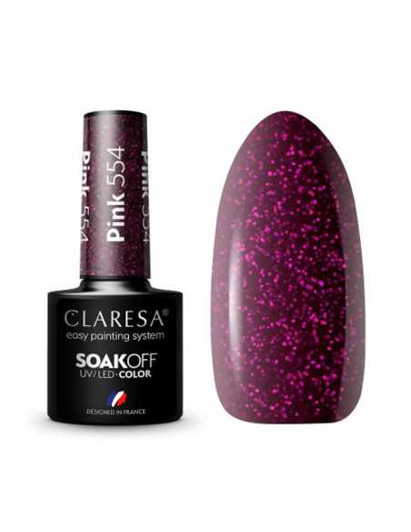 CLARESA Lakier hybrydowy PINK 554 -5g 