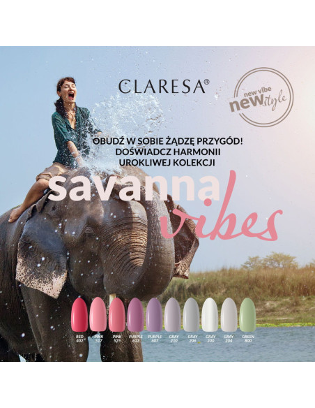 CLARESA Lakier hybrydowy PURPLE 607 -5g 