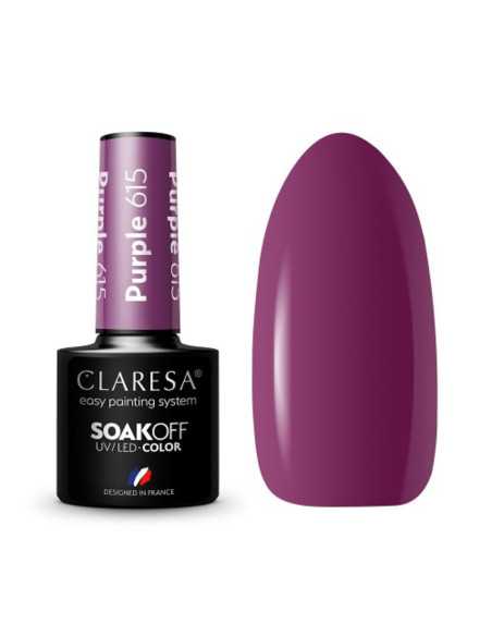 CLARESA Lakier hybrydowy PURPLE 615 -5g 
