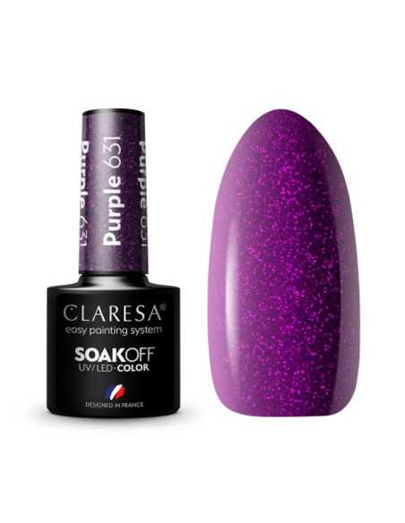 CLARESA Lakier hybrydowy PURPLE 631 -5g 