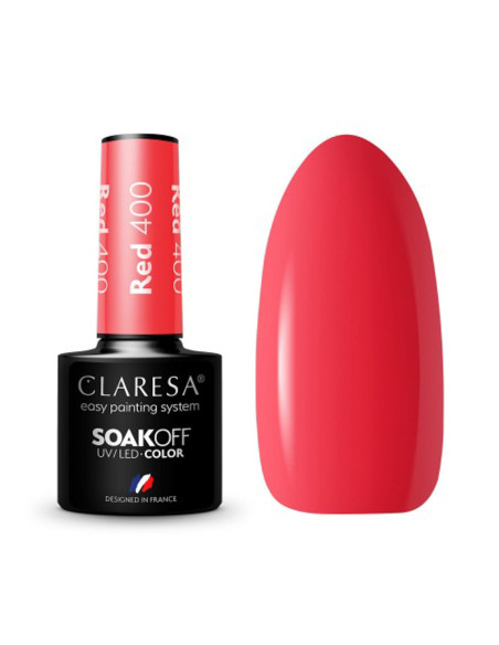 CLARESA Lakier hybrydowy RED 400 -5g 