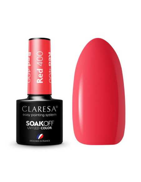 CLARESA Lakier hybrydowy RED 400 -5g 