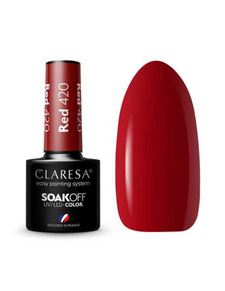 CLARESA Lakier hybrydowy RED 420 -5g 