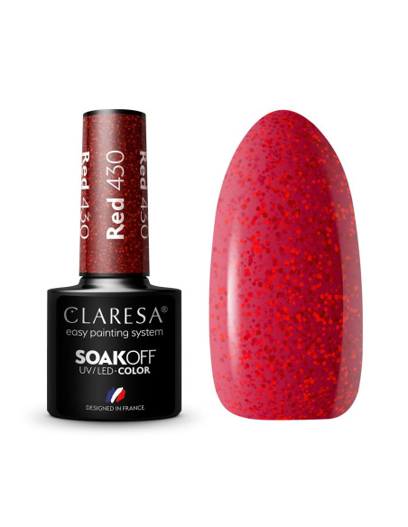CLARESA Lakier hybrydowy RED 430 -5g 