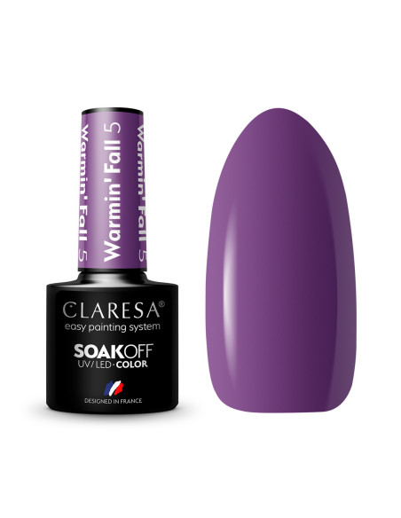 CLARESA Lakier hybrydowy WARMINFALL 5 -5g  