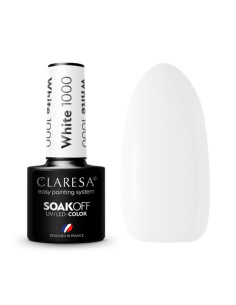 CLARESA Lakier hybrydowy WHITE 1000 -5g 