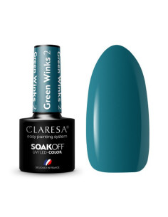 CLARESA lakier hybrydowy GREEN WINKS 2 -5g 