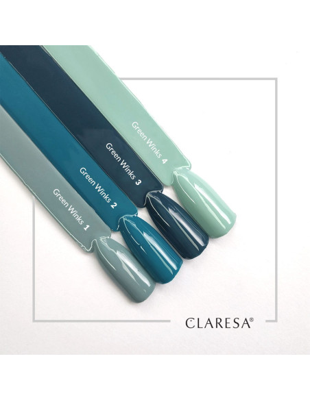 CLARESA lakier hybrydowy GREEN WINKS 2 -5g 