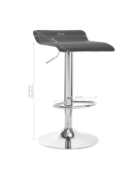 4Rico Taburete alto QS-B08 gris
