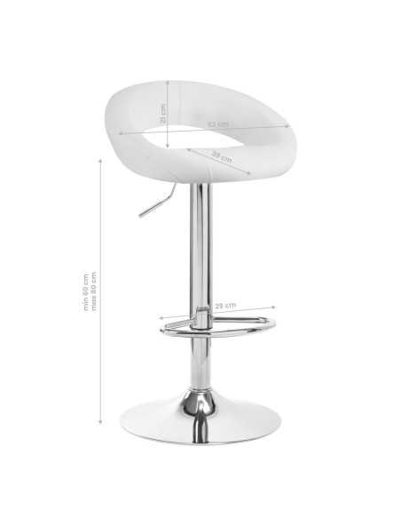 4Rico Sgabello bar QS-B10 bianco