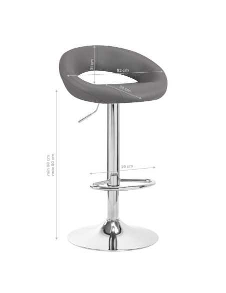 4Rico Taburete alto QS-B10 gris
