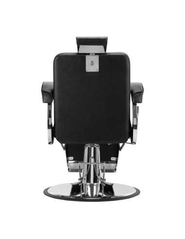 Poltrona da barbiere Diamond Steel Black: minimalismo professionale e massimo comfort