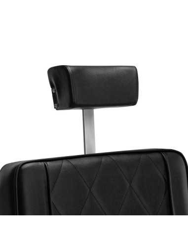 Poltrona da barbiere Diamond Steel Black: minimalismo professionale e massimo comfort